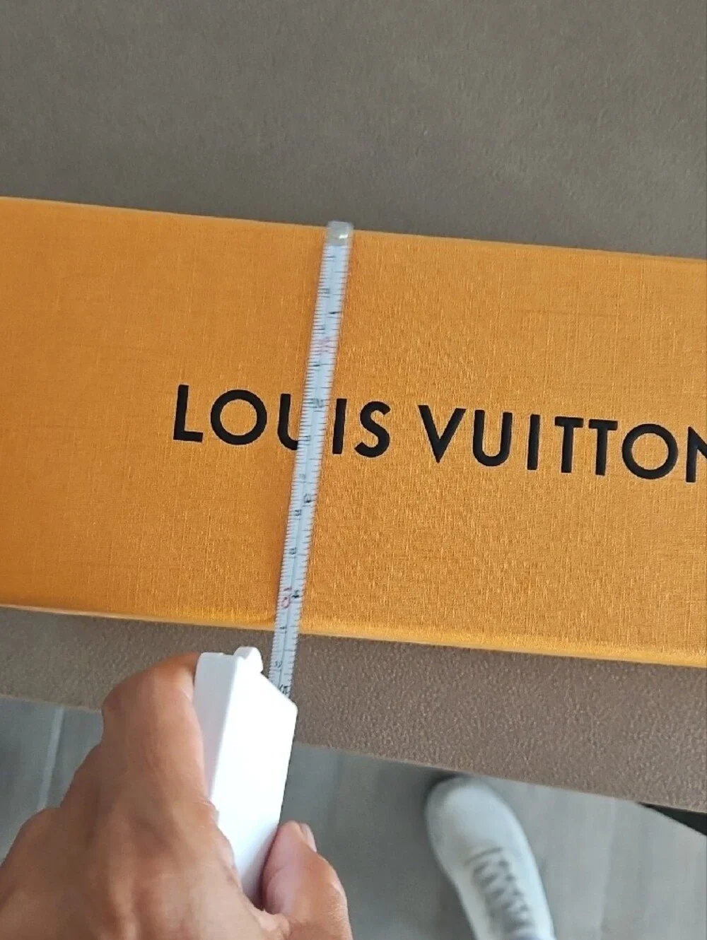Louis Vuitton Orange Rectangular Box with Black Logo